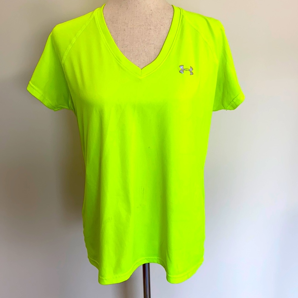 Under Armour Neon V Neck Heat Gear Tee